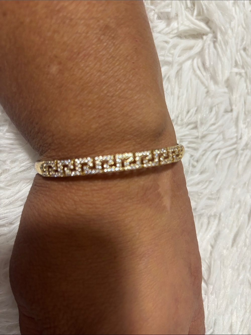 Gold-Tone Pavé Crystal Bangle Bracelet - Women's Jewelry